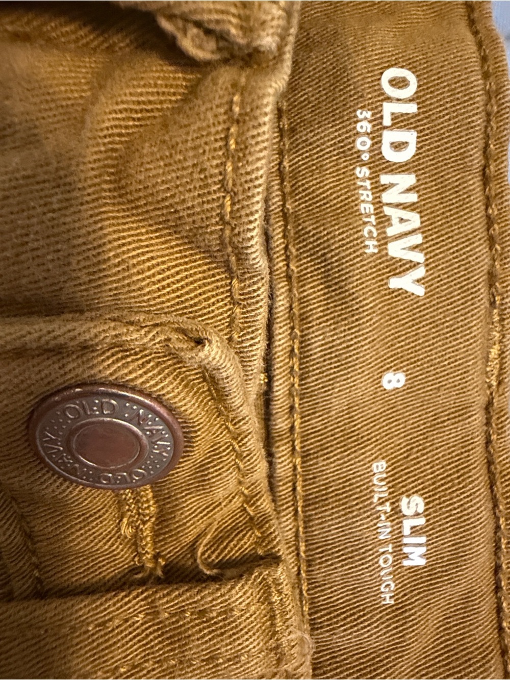 Old Navy 360 Stretch Olive Green Jeans - 8 Slim Straight - Picture 4 of 4